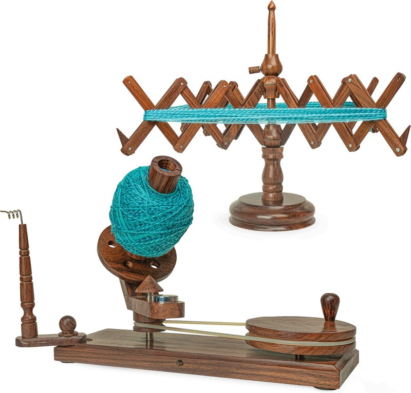 OZYRA Wooden Yarn Winder for Crocheting (Combo 1 (Winder + Swift)) - Image 1
